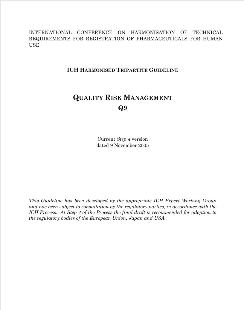 Q9 Quality Risk Management